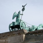 Die Quadriga auf dem Brandenburger Tor in Berlin-Mitte aus getriebenem und gegossenem Kupfer stammt von Johann Gottfried Schadow aus den Jahren 1790 - 1795 (1793)