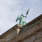 Die Quadriga auf dem Brandenburger Tor in Berlin-Mitte aus getriebenem und gegossenem Kupfer stammt von Johann Gottfried Schadow aus den Jahren 1790 - 1795 (1793)