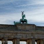 Die Quadriga auf dem Brandenburger Tor in Berlin-Mitte aus getriebenem und gegossenem Kupfer stammt von Johann Gottfried Schadow aus den Jahren 1790 - 1795 (1793)