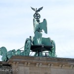 Die Quadriga auf dem Brandenburger Tor in Berlin-Mitte aus getriebenem und gegossenem Kupfer stammt von Johann Gottfried Schadow aus den Jahren 1790 - 1795 (1793)