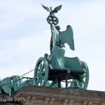 Die Quadriga auf dem Brandenburger Tor in Berlin-Mitte aus getriebenem und gegossenem Kupfer stammt von Johann Gottfried Schadow aus den Jahren 1790 - 1795 (1793)