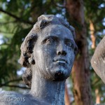 Skulpturengruppe “Mars und Venus” von Georg Kolbe im Kolbe-Hain in Westend, Berlin-Charlottenburg, Nachguss von 1963 aus der Bildgießerei Noack, Berlin. Zustand: Dezember 2015.