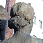 Skulpturengruppe “Mars und Venus” von Georg Kolbe im Kolbe-Hain in Westend, Berlin-Charlottenburg, Nachguss von 1963 aus der Bildgießerei Noack, Berlin. Zustand: Dezember 2015.